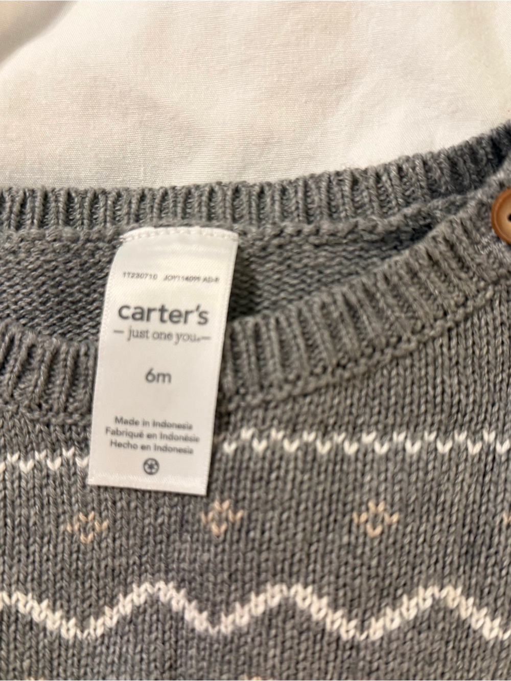 Gray Knit Baby Sweater & Pants Set with Tan Bear Motif - Picture 4 of 5